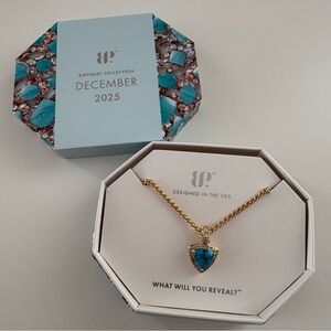 Bomb Party Dec25 Looks On You, Too Necklace NK17037 Turquoise Magnesite Gold